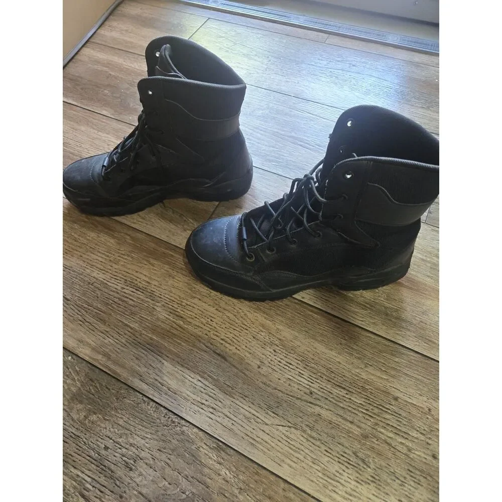 Interceptor Men’s Tactical Combat Boots Black Leather Size 11 ASTM F2413-24
